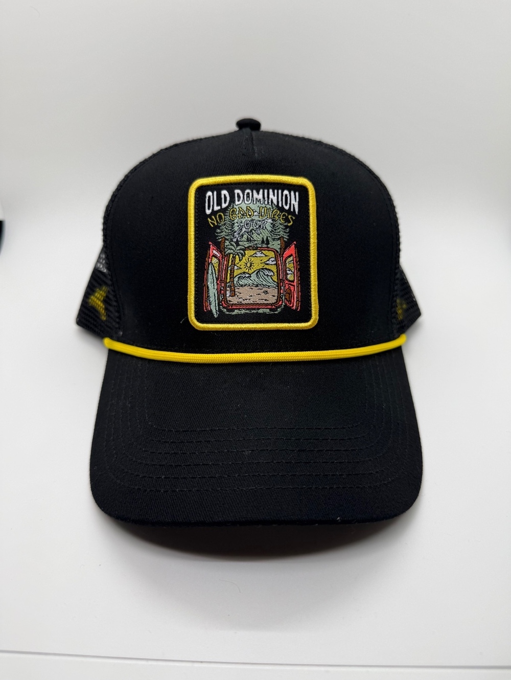 Old Dominion No Bad Vibes Tour Black Trucker Snapback Hat Rope Cap OSFA
